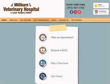 Tablet Screenshot of millburnvet.com